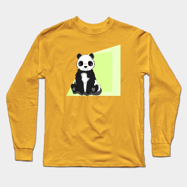 Sweet baby panda Long Sleeve T-Shirt by MariRiUA